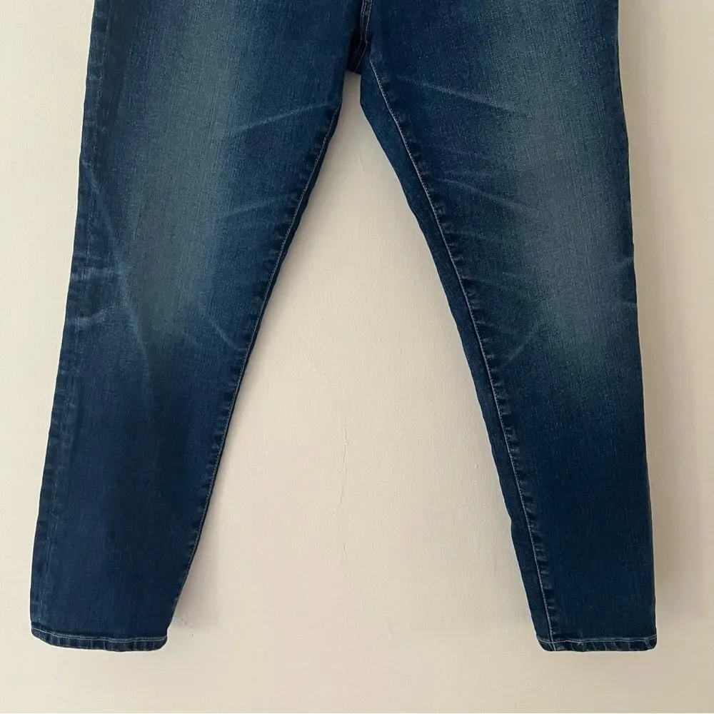 AG Jeans Prima Crop Blue Denim Mid-Rise Cigarette Ankle Size 30